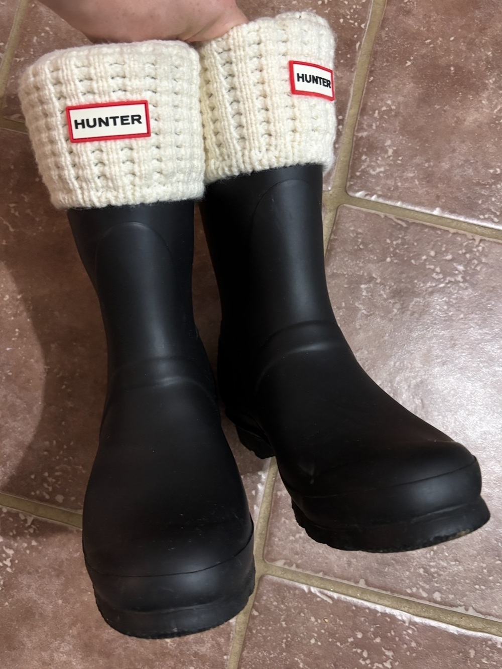 Hunter Boots, Black– Size 10